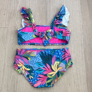GB Girls Tropical Swim Bikini - Pink and Blue